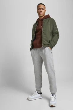 Jack & Jones Jogger Con Algodon Gris Claro