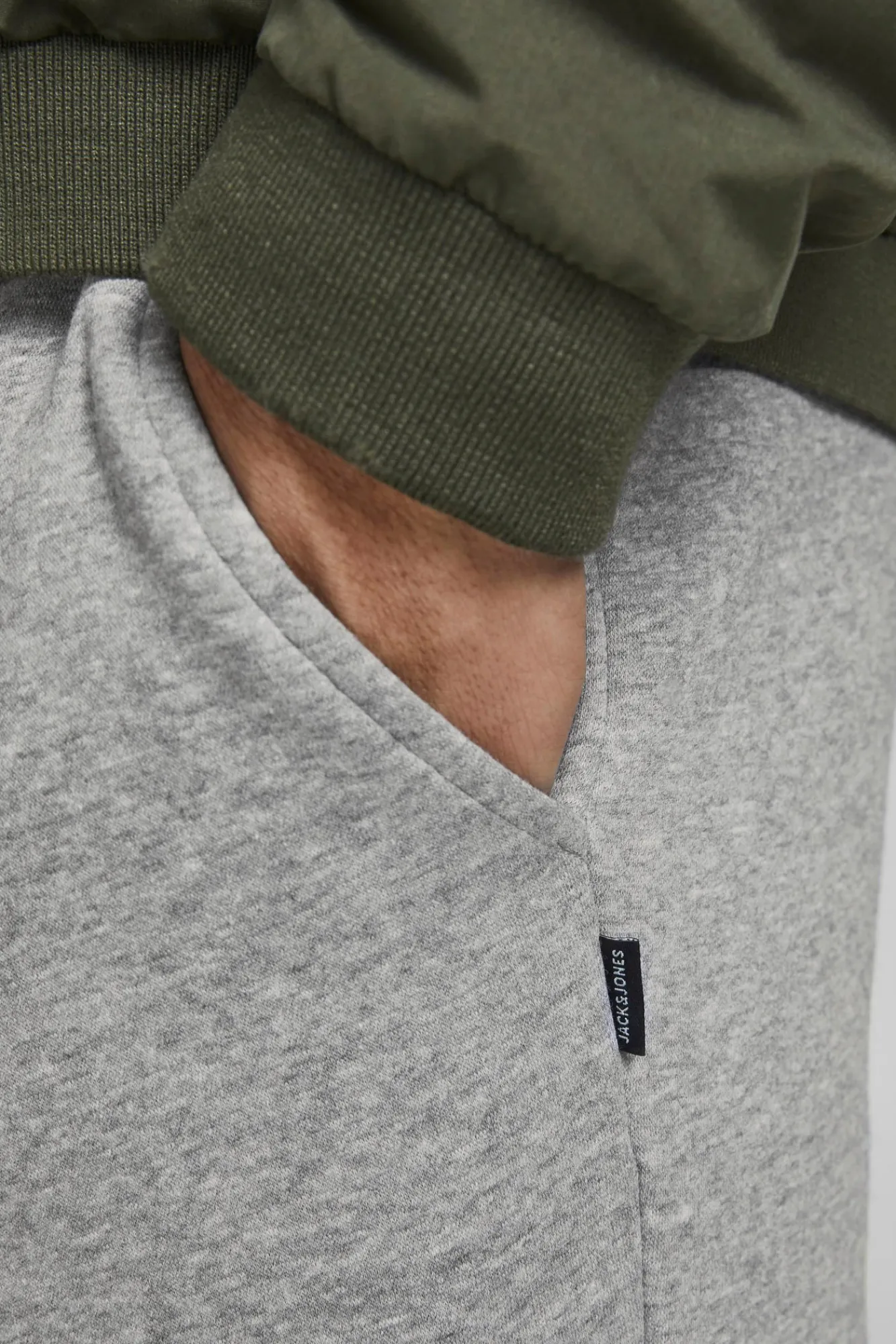 Jack & Jones Jogger Con Algodon Gris Claro