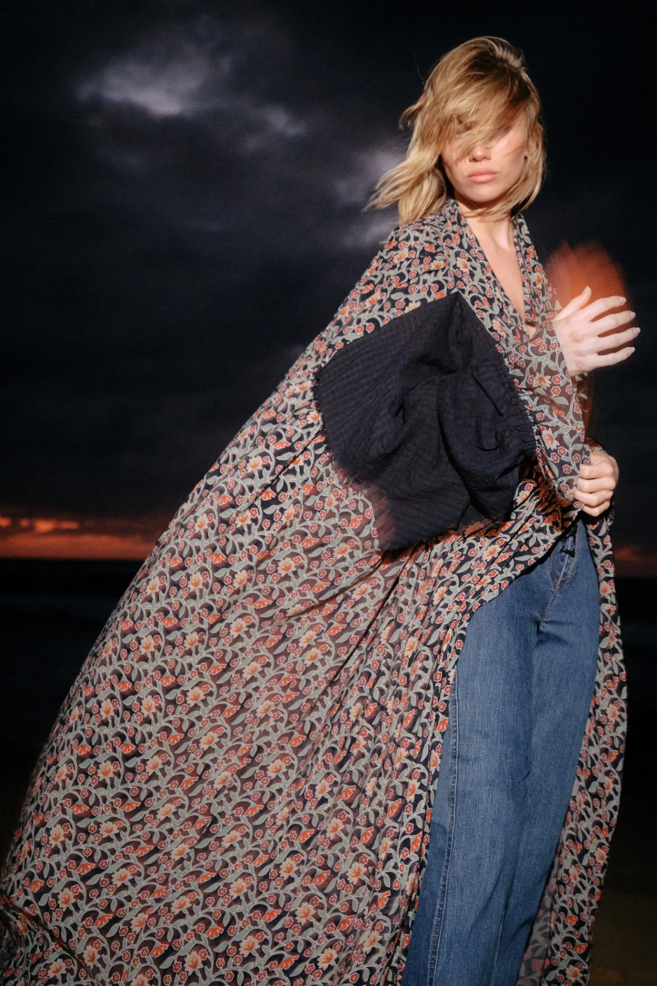 Slowlove Kaftan Estampado Estampado Azul Discount