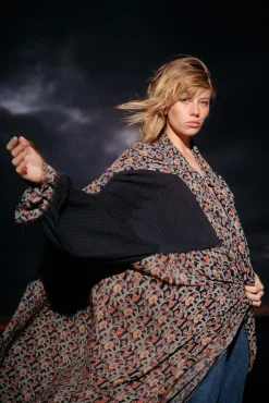 Slowlove Kaftan Estampado Estampado Azul Discount