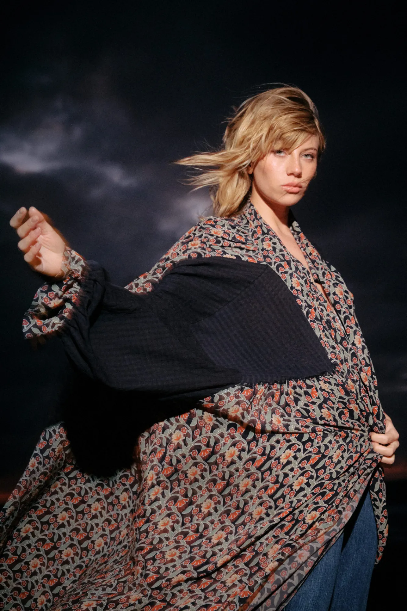 Slowlove Kaftan Estampado Estampado Azul Discount