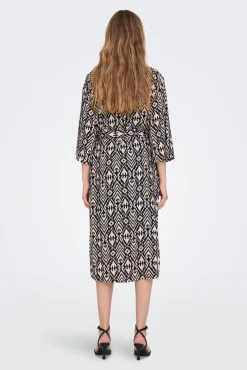 JDY Kimono Largo Estampado Gris Oscuro Discount