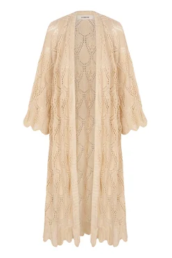 Slowlove Kimono Punto Calado Marron Online