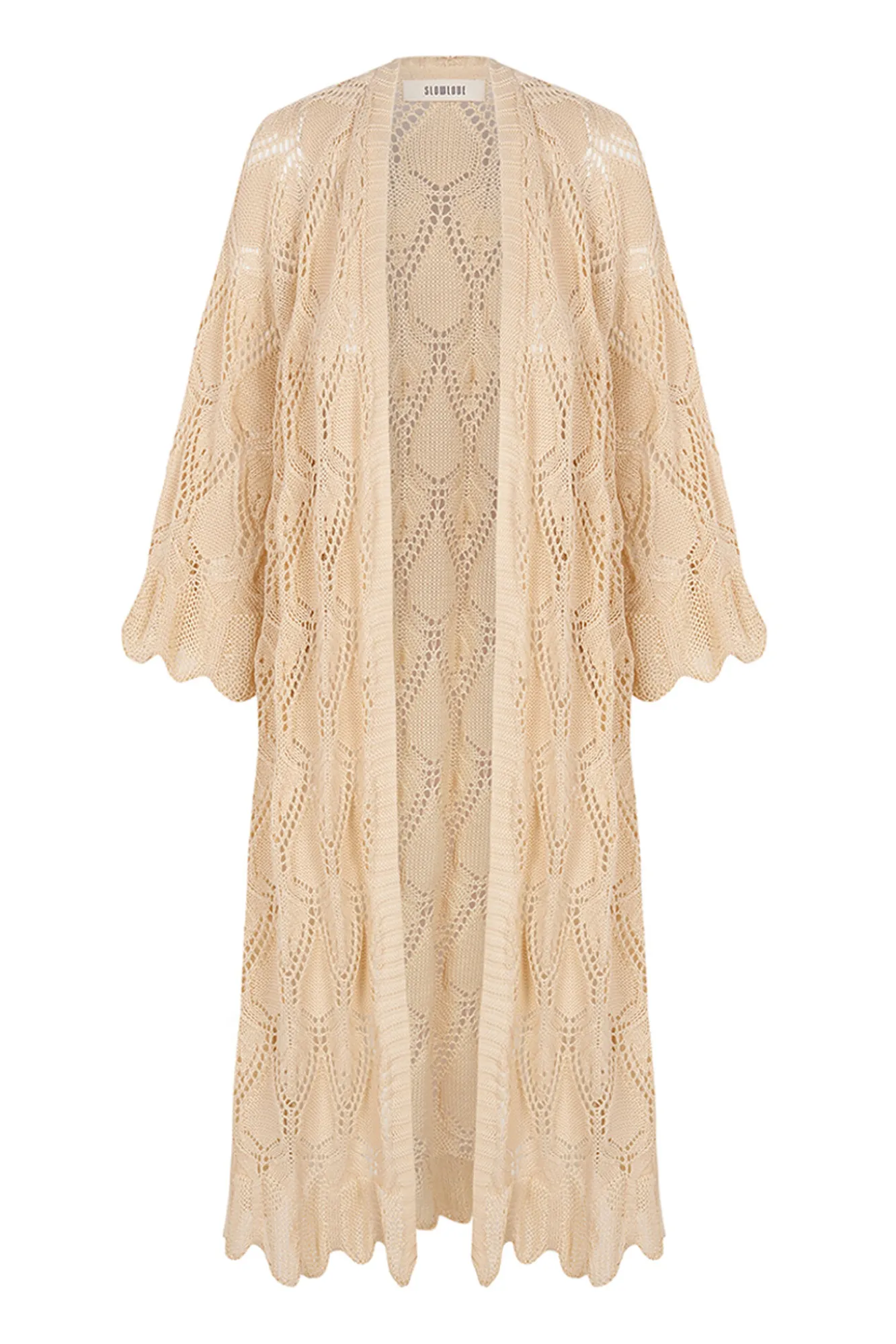 Slowlove Kimono Punto Calado Marron Online
