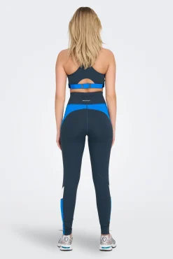 Only Play Legging Stretch Color Block Azul Outlet