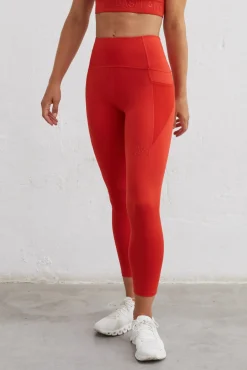 Dash and Stars Leggings Crop 4D Stretch Rojo Discount