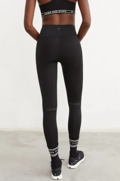 Dash and Stars Leggings Largos Compresivos Negro