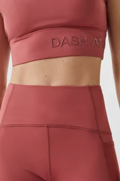 Dash and Stars Leggings Rosa 4D Stretch Rojo Sale