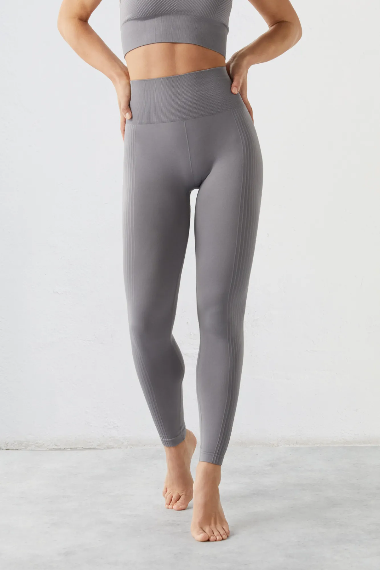 Dash and Stars Leggings Seamless Comfort Gris Sale