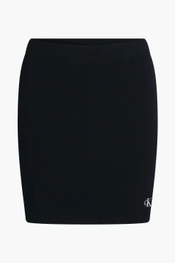 Calvin Klein Mini Falda Cenida Negro Discount