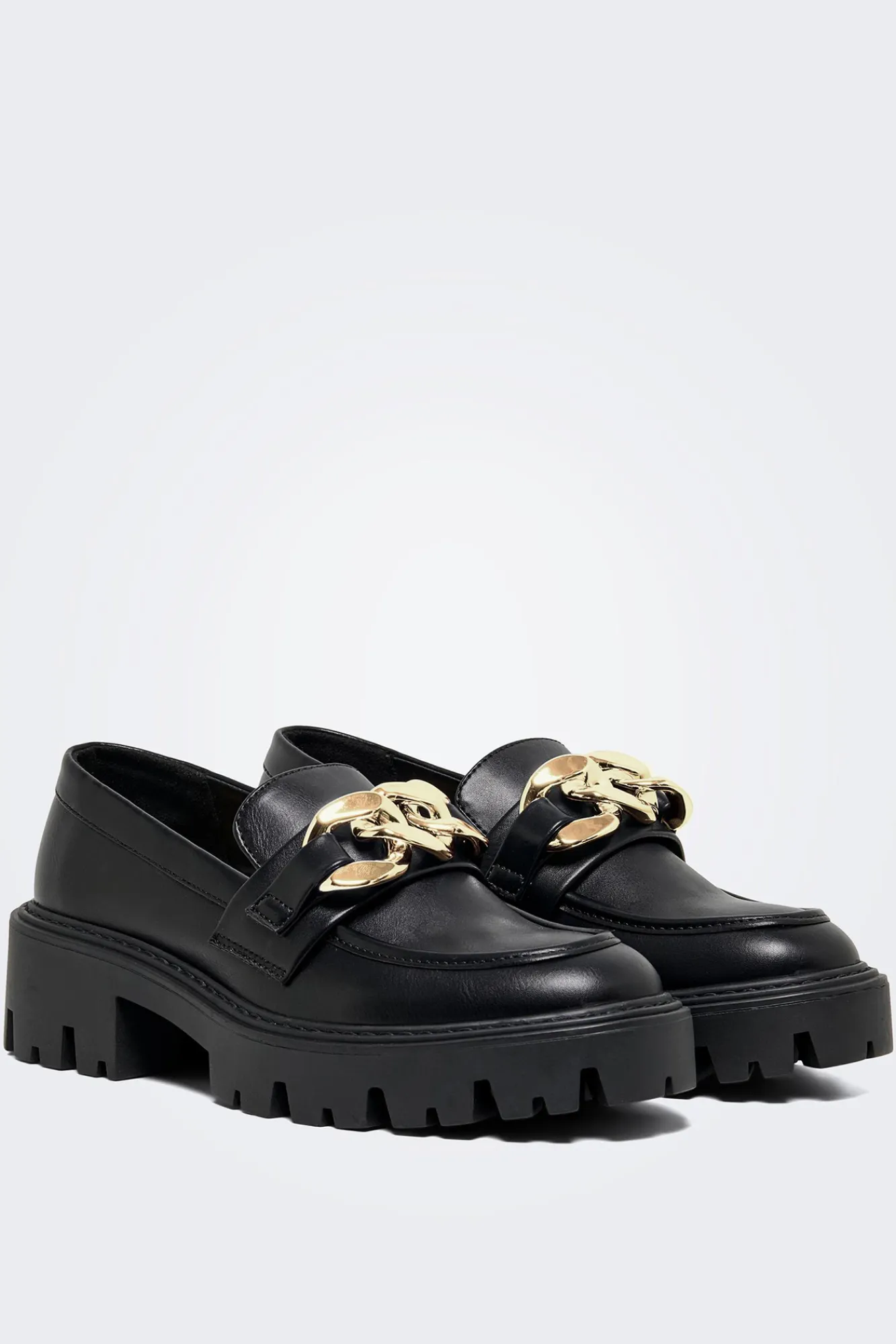 Only Mocasin Chunky Hebilla Motalizada Negro Clearance