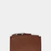 * Monedero Tarjetero Efecto Piel Tostado Outlet