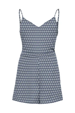 Only Mono Corto Tirantes Estampado Azul Medio Hot