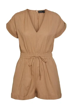 Pieces Mono De Mujer Corto Marron Medio Best