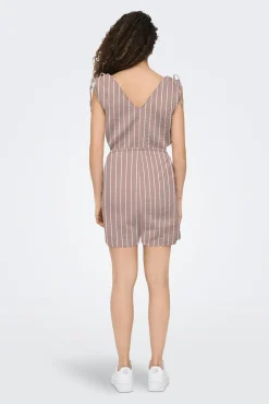 Only Mono Mezcla De Lino Corto Rosa Clearance
