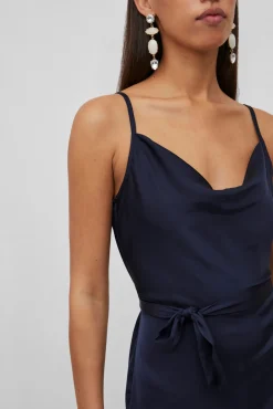 Vila Mono Satinado Lazada Azul Marino Clearance