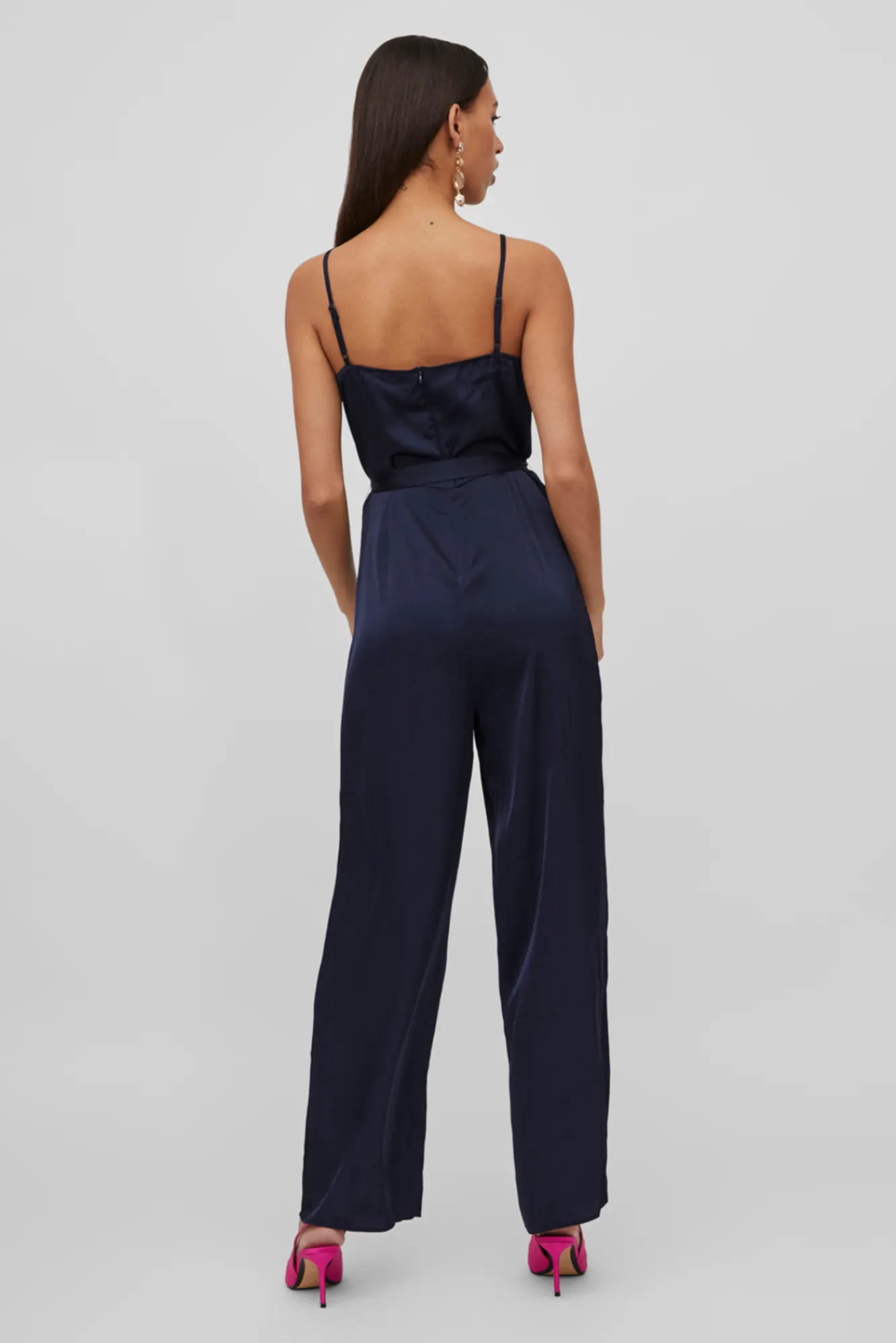 Vila Mono Satinado Lazada Azul Marino Clearance