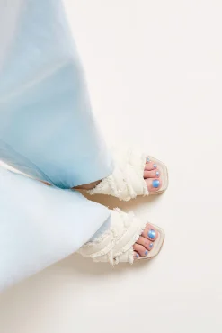 Pimkie Mules Con Suelas De Cuna De Esparto Marfil Hot