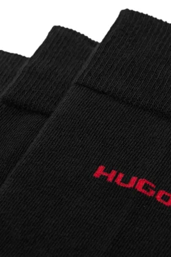 HUGO Pack 3 Calcetines Negro Sale