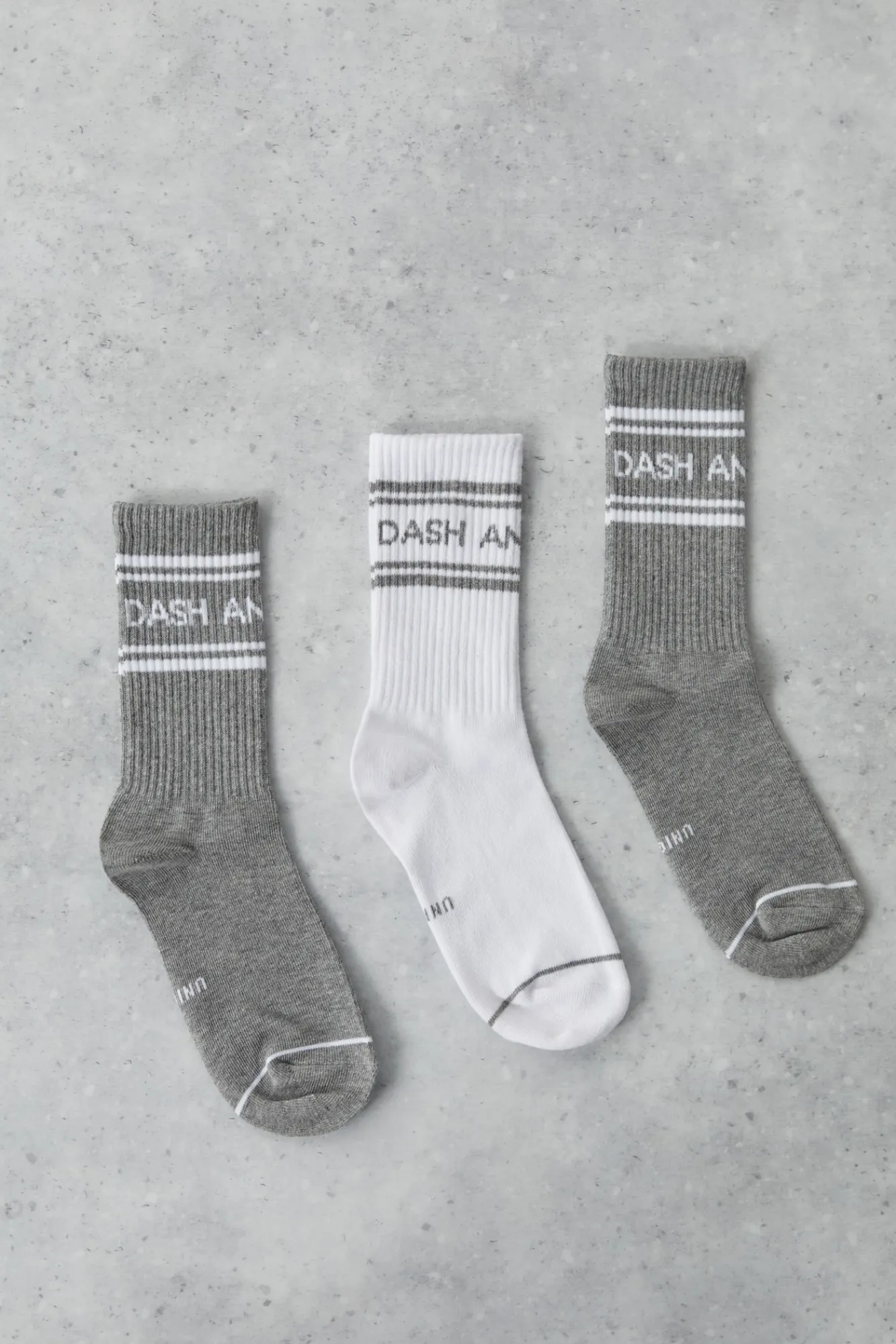 Dash and Stars Pack 3 Calcetines Altos Tecnicos Algodon Blanco Sale