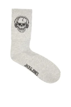 Jack & Jones Pack 5 Calcetines Calavera Blanco Hot