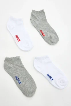 Inside Pack 4 Calcetines Tobilleros Multicolor Clearance