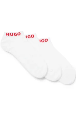 HUGO Pack 3 Calcetines Tobilleros Blanco New