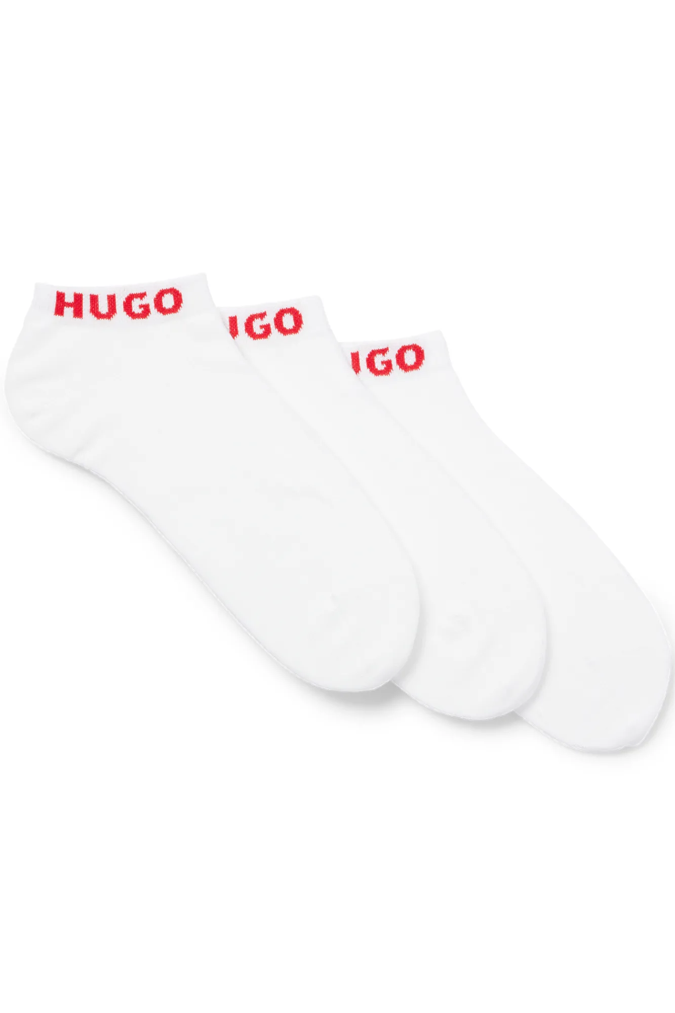 HUGO Pack 3 Calcetines Tobilleros Blanco New