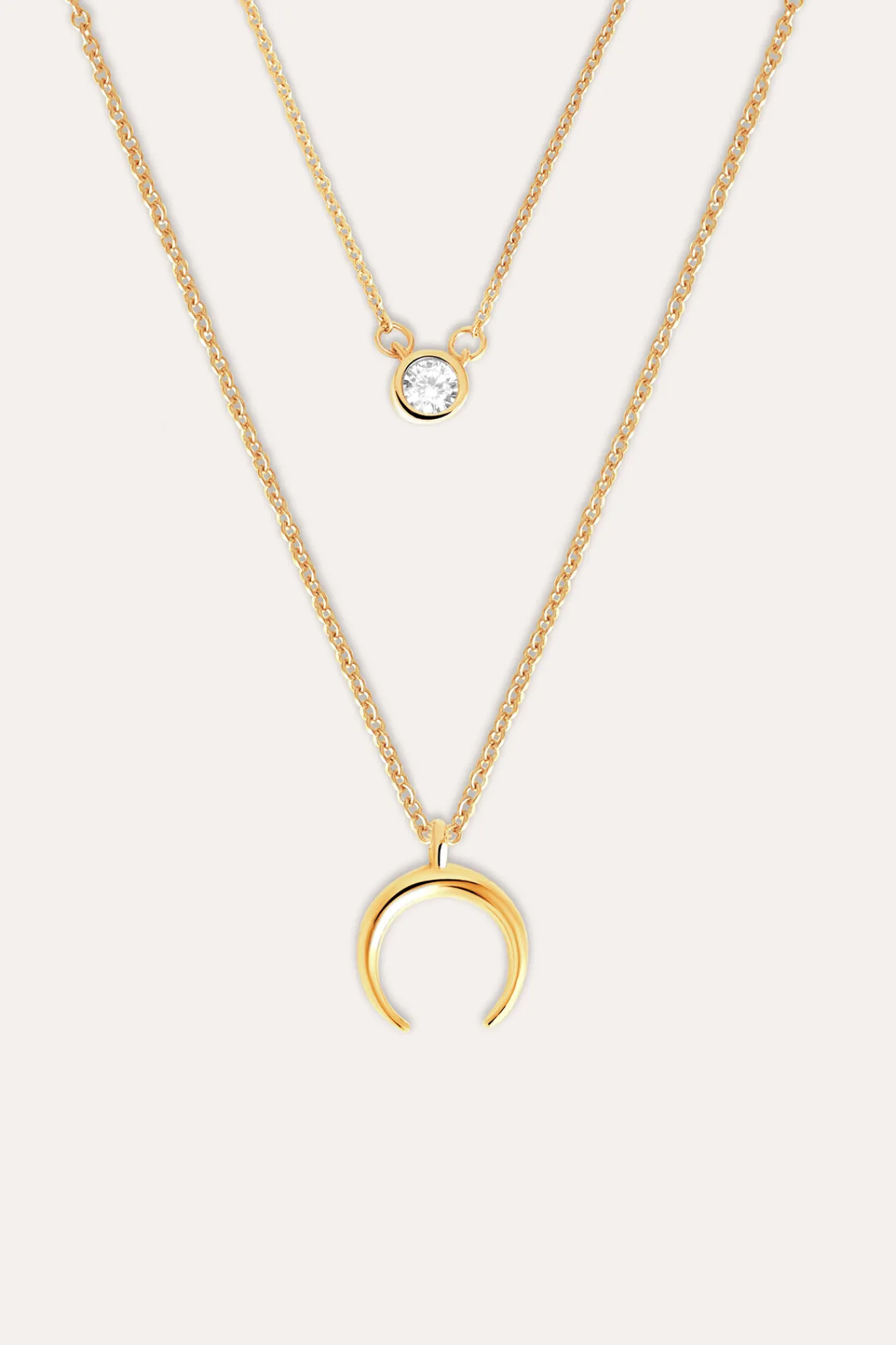 Singularu Pack 2 Collares Spark + Mini Moonset Plata Baño Oro Amarillo