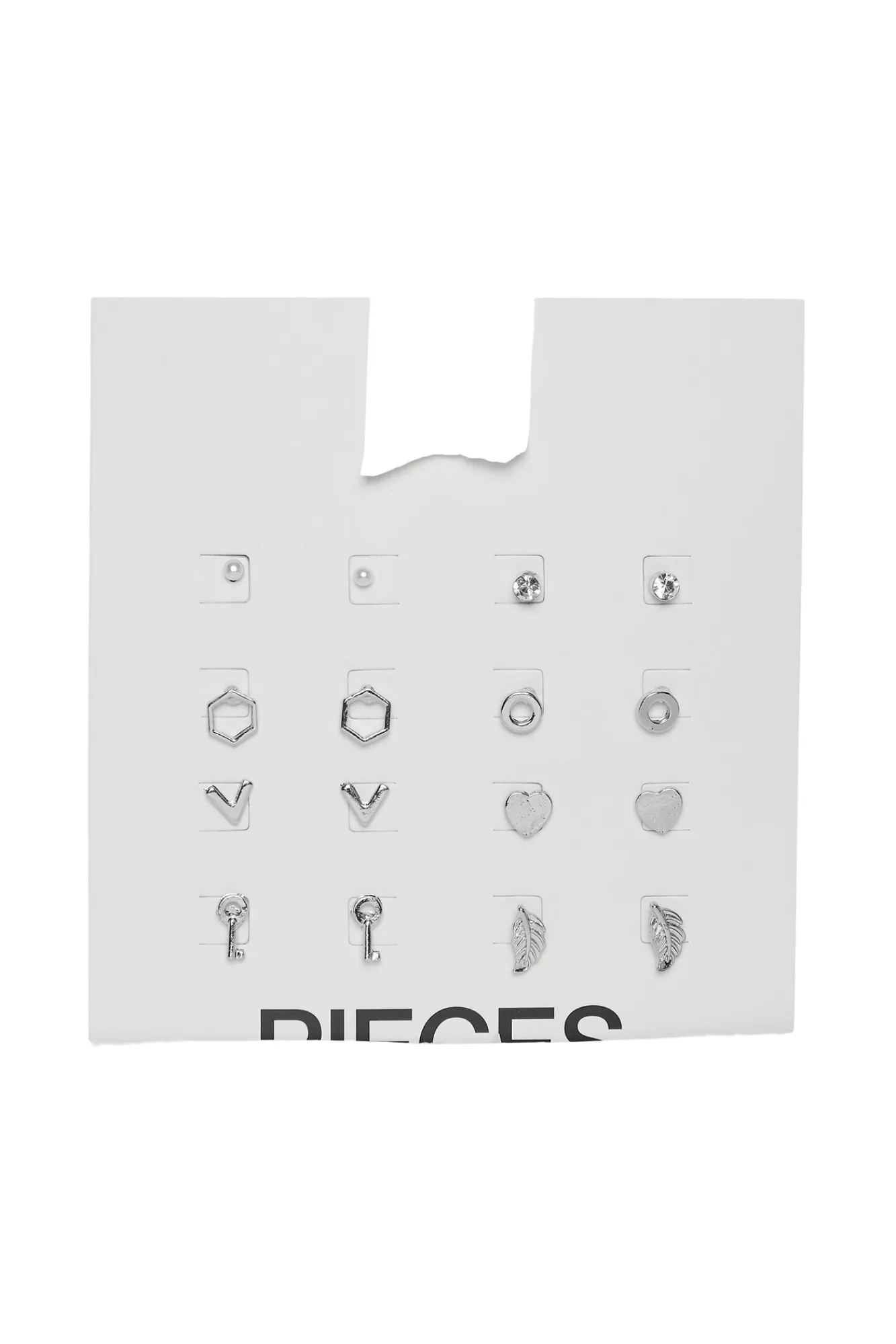 Pieces Pack De 8 Pendientes Gris Medio Online