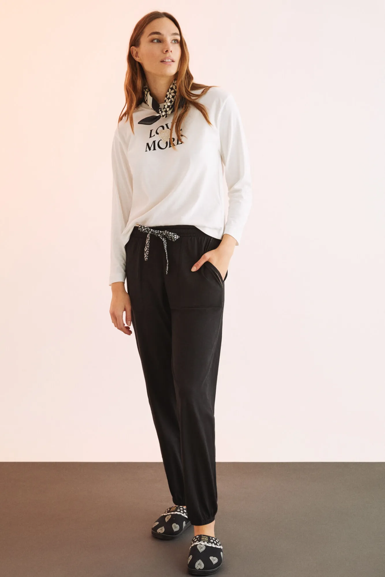 Women'secret Pantalon 100% Algodon Negro