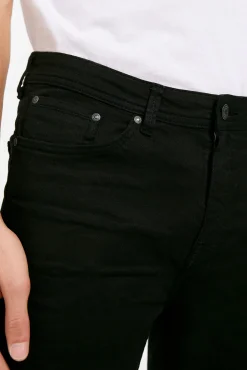 * Pantalon 5 Bolsillo Color Skinny Lavado Negro Sale