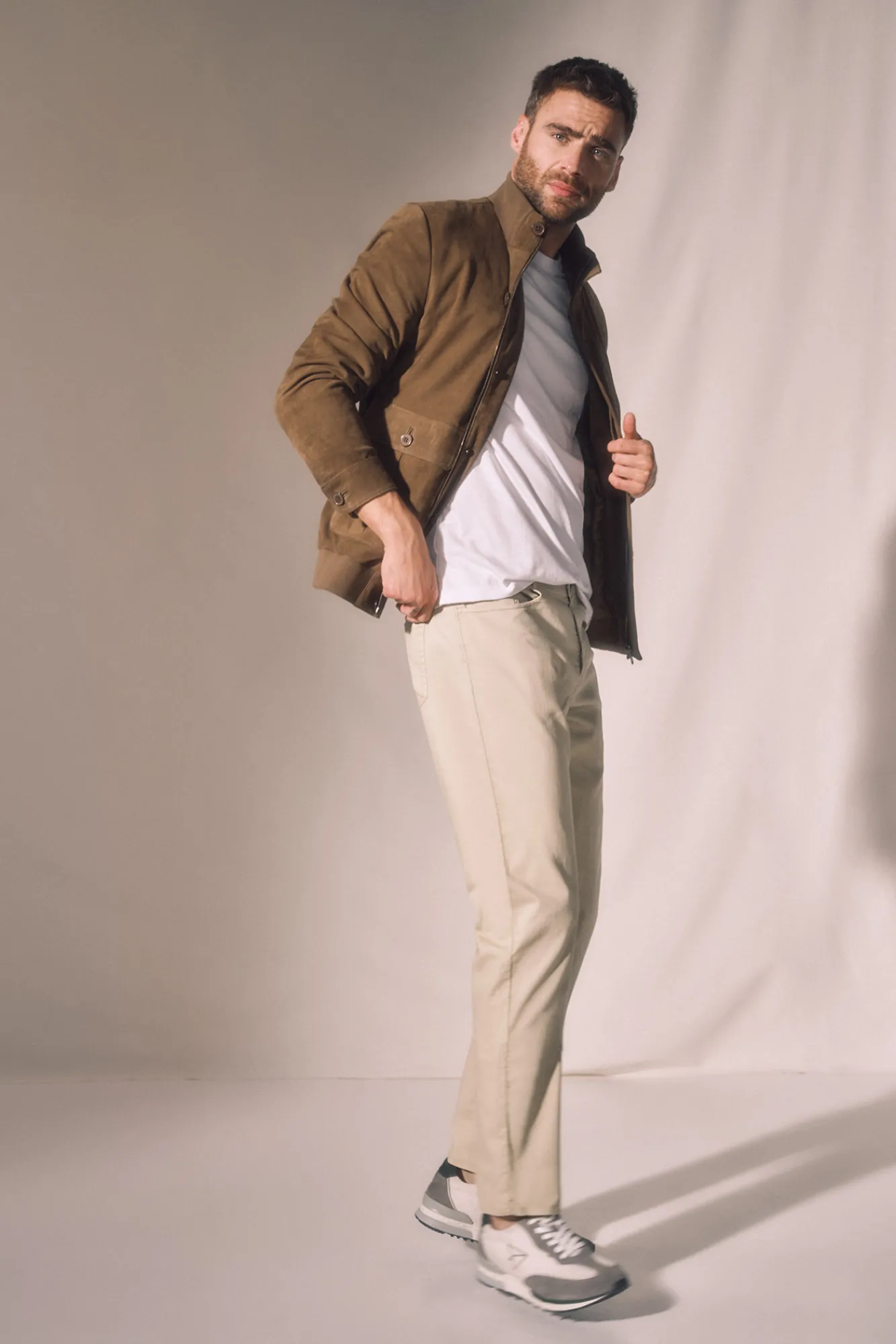 Ooto Pantalon 5 Bolsillos Slim Beige Hot