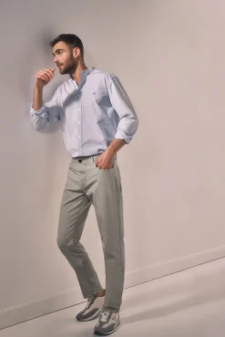 Ooto Pantalon 5 Bolsillos Slim Gris New