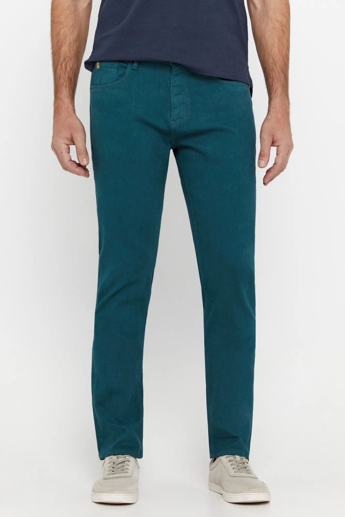 Cortefiel Pantalon Color Slim Fit Dynamic Azul