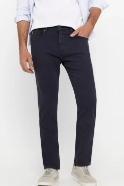 Cortefiel Pantalon Color Slim Fit Dynamic Azul Marino Clearance