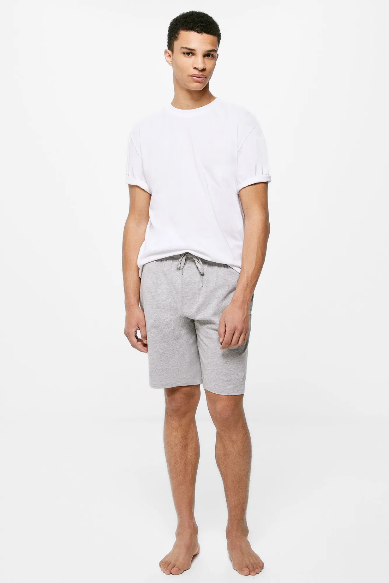 * Pantalon Corte Pijama Gris Medio Discount