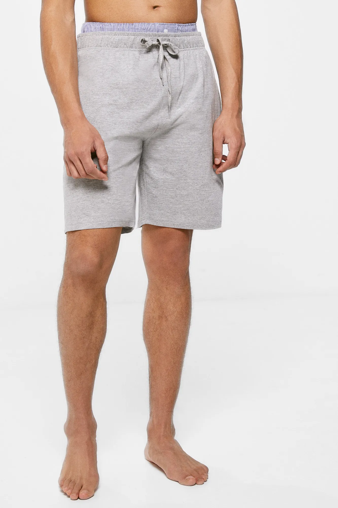 * Pantalon Corte Pijama Gris Medio Discount