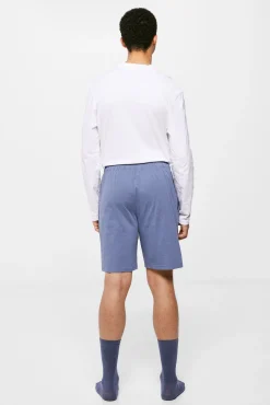* Pantalon Corto Pijama Azul Medio Online