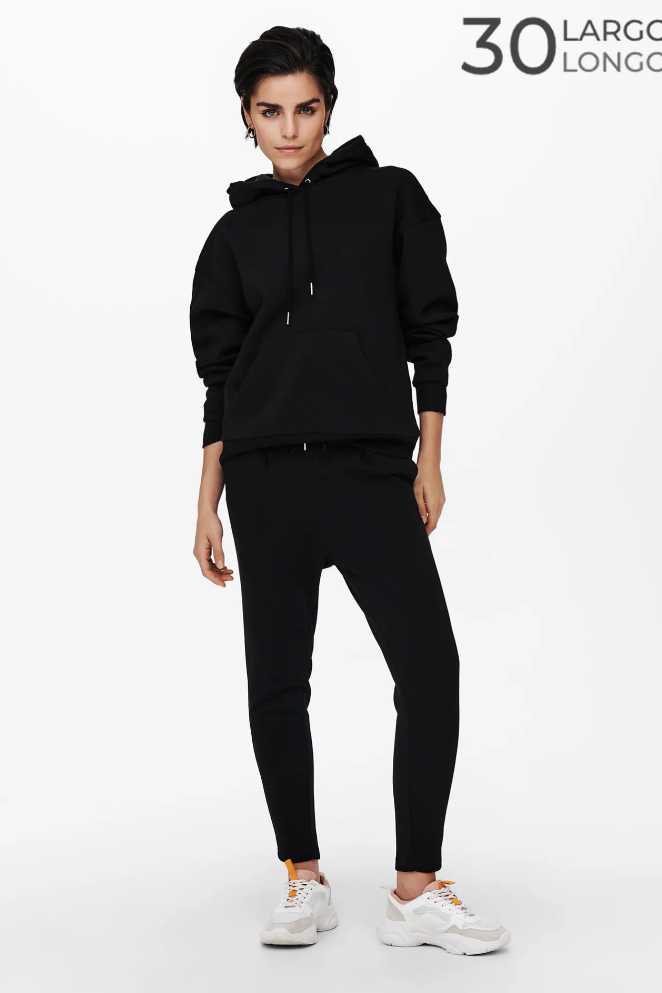 Only Pantalon Jogger Negro Hot