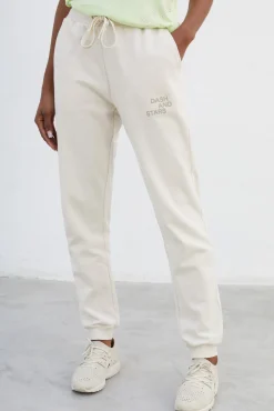 Dash and Stars Pantalon Jogger 100% Algodon Blanco Gris Clearance