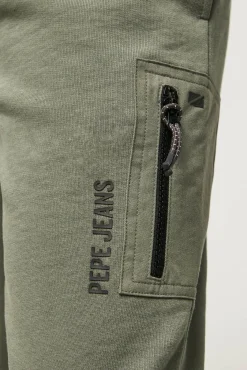 Pepe Jeans Pantalon Jogger Con Bolsillo Lateral Kaki Oscuro