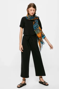 * Pantalon Jogger Culotte Negro Outlet