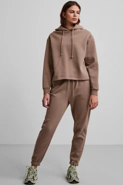 Pieces Pantalon Jogger Felpa Marron