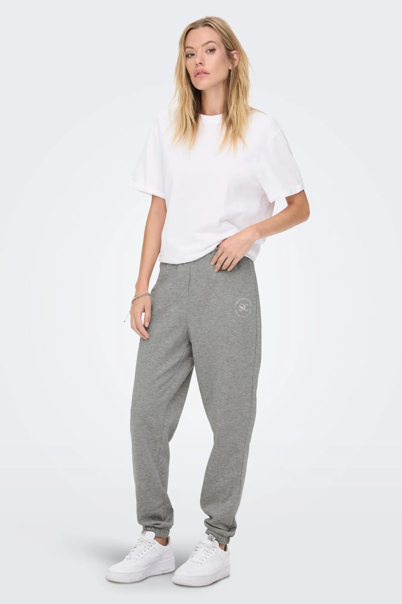 Only Pantalon Jogger Minilogo Gris Claro Hot