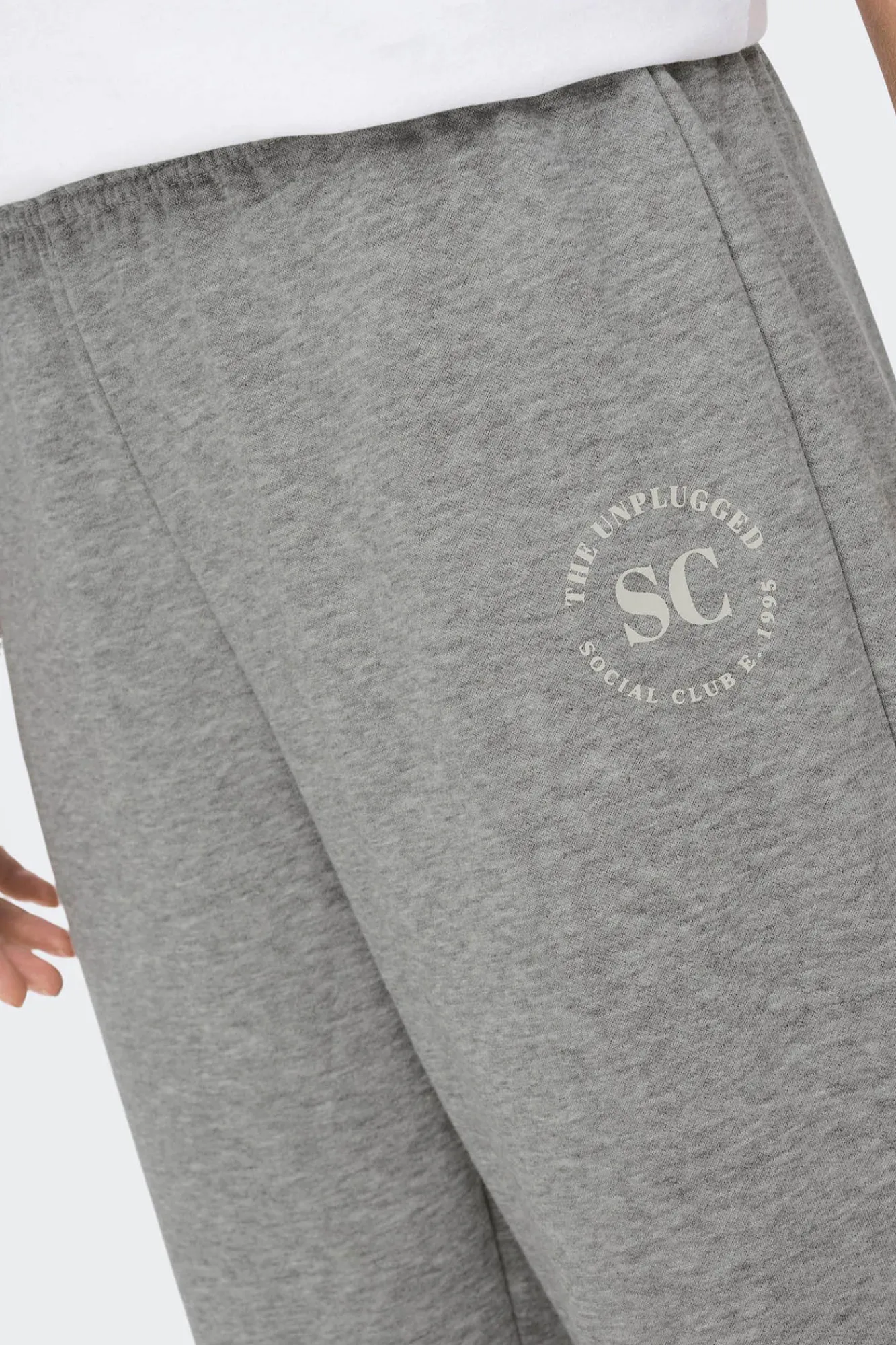 Only Pantalon Jogger Minilogo Gris Claro Hot