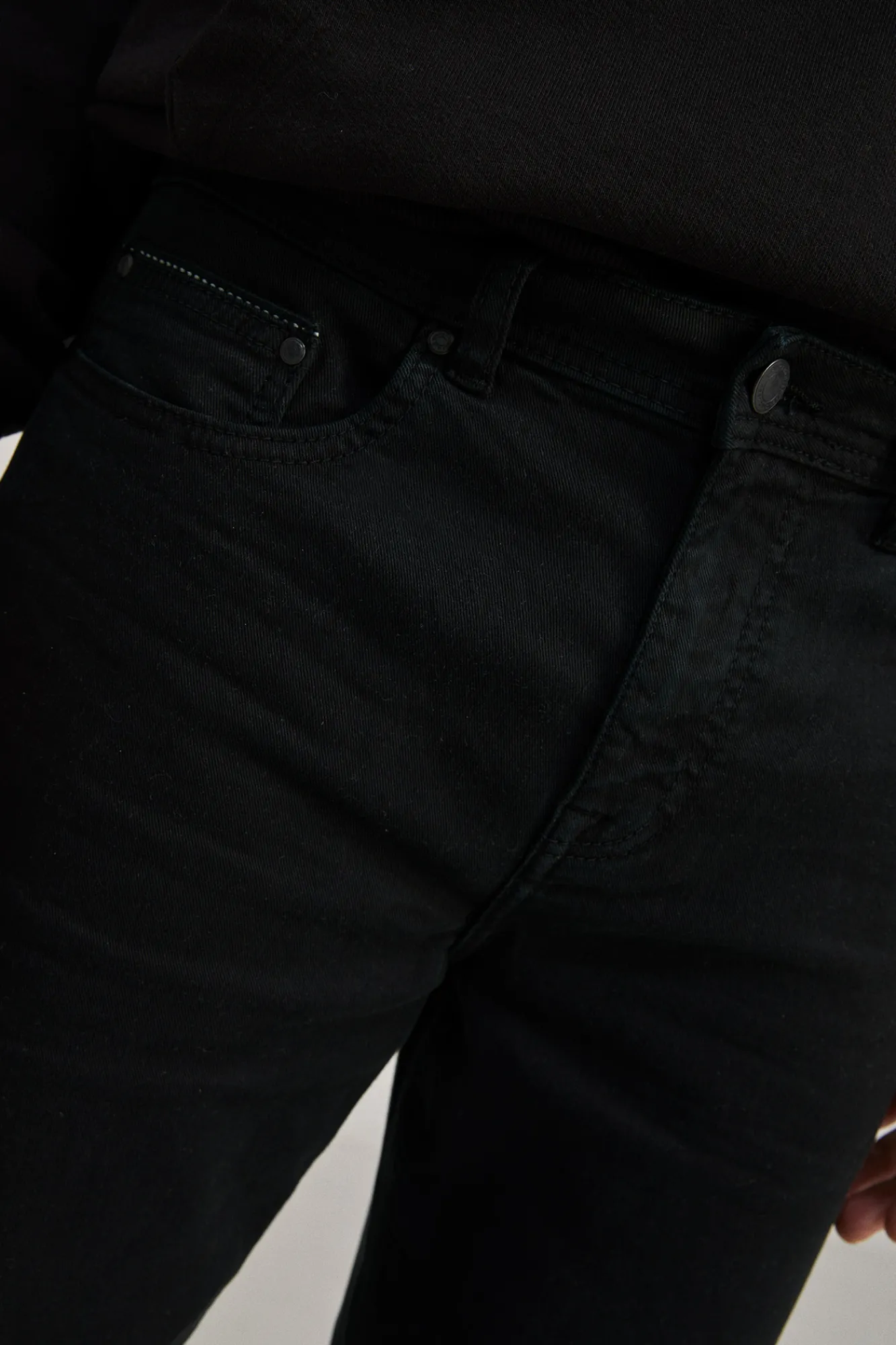* Pantalon Slim 5 Bolsillos Color Negro New