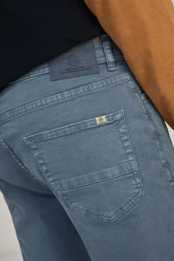 * Pantalon Slim 5 Bolsillos Color Azul Medio Clearance