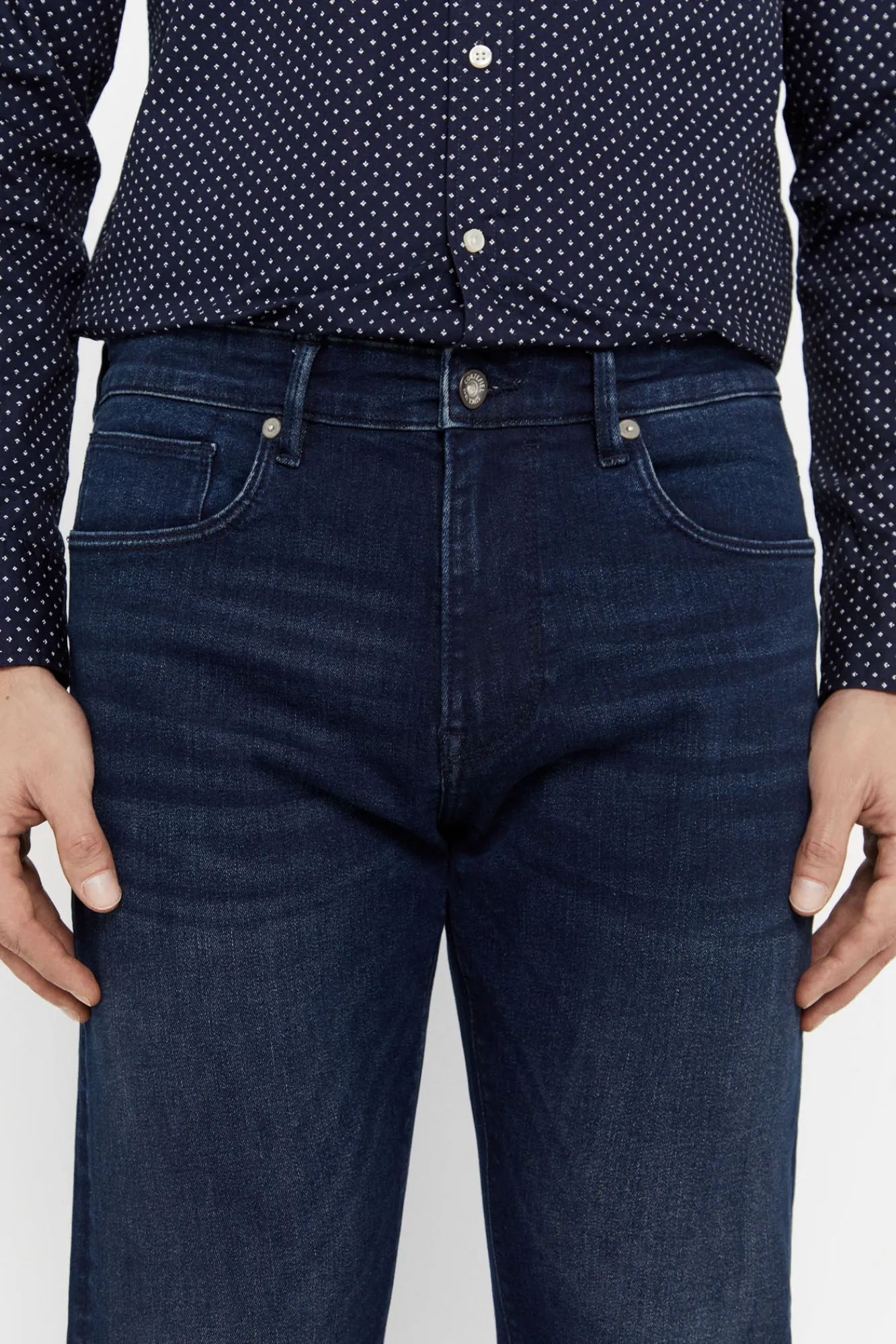 Cortefiel Pantalon Vaquero Classic Fit Dynamic Azul Hot
