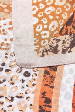Vilanova Panuelo De Raso Estampado Marron Best